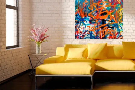 Letras de pintura abstrata