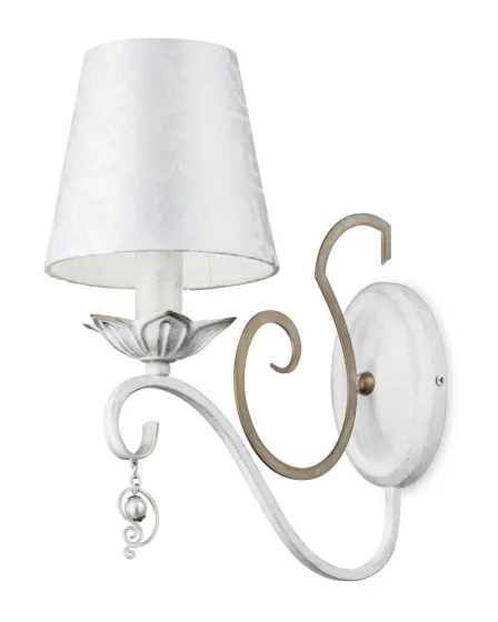 Aplique de Parede Monile Branco com Dourado
