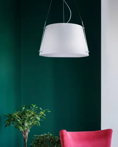 Candeeiro de Teto Monic White and Chrome