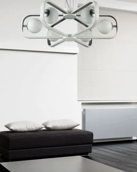 Candeeiro de Teto Avola White with Silver