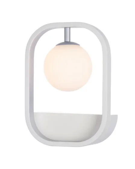 Aplique de Parede Avola White with Silver