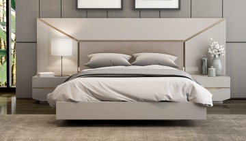 A cama de casal John é a escolha perfeita para quem deseja conforto e sofisticação no seu quarto. Seus detalhes elegantes, acabamentos refinados e design moderno farão aquele momento especial.
