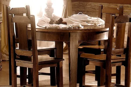 Mesa de Jantar Rustica Redonda