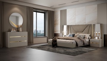 Um quarto que respira romantismo e modernidade, o quarto de casal Alma é o lugar perfeito para relaxar em harmonia com a sua cara-metade.