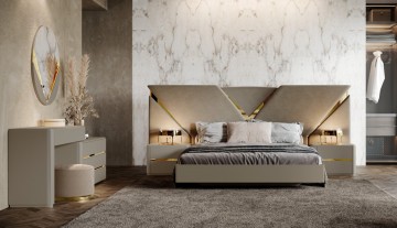 O quarto de casal Alma New é o lugar ideal para relaxar e desfrutar da tranquilidade. Seu design moderno e elegante adiciona ainda mais beleza ao ambiente.