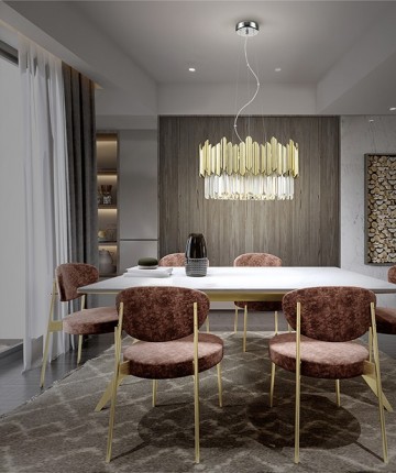 Luz e glamour para a tua casa! O candeeiro de teto Tiara Dourado é o toque perfeito para qualquer decoração.