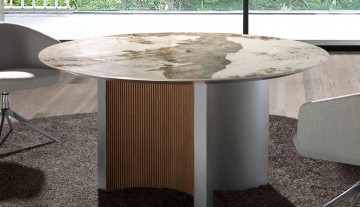 Mesa Redonda Tampo Porcelânico 