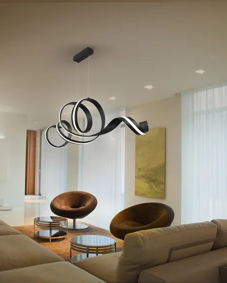 Candeeiro de Teto Amara Preto Dimmable