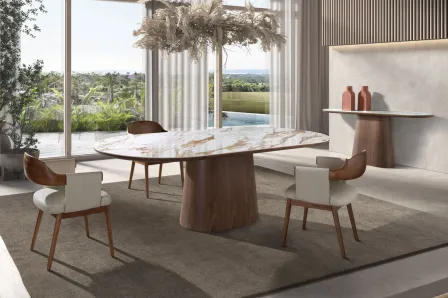 Mesa Niva Ovalizada Porcelânico 